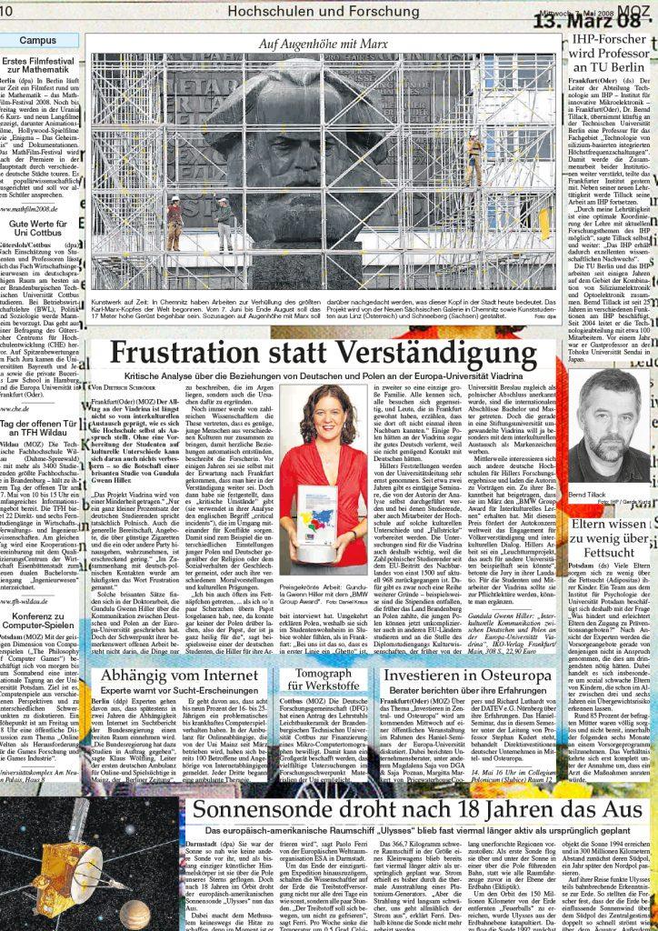 Titelbild Märkische Oderzeitung